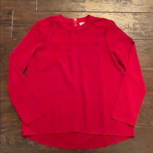 Red top with zipper in back